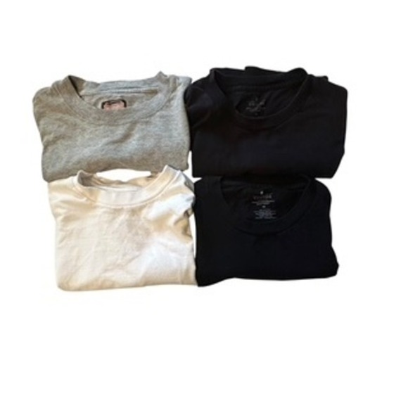 Stafford Other - Lot of 4 Crew Neck Mens T-Shirts Med Black White Gray Soft Tees Work Shirts